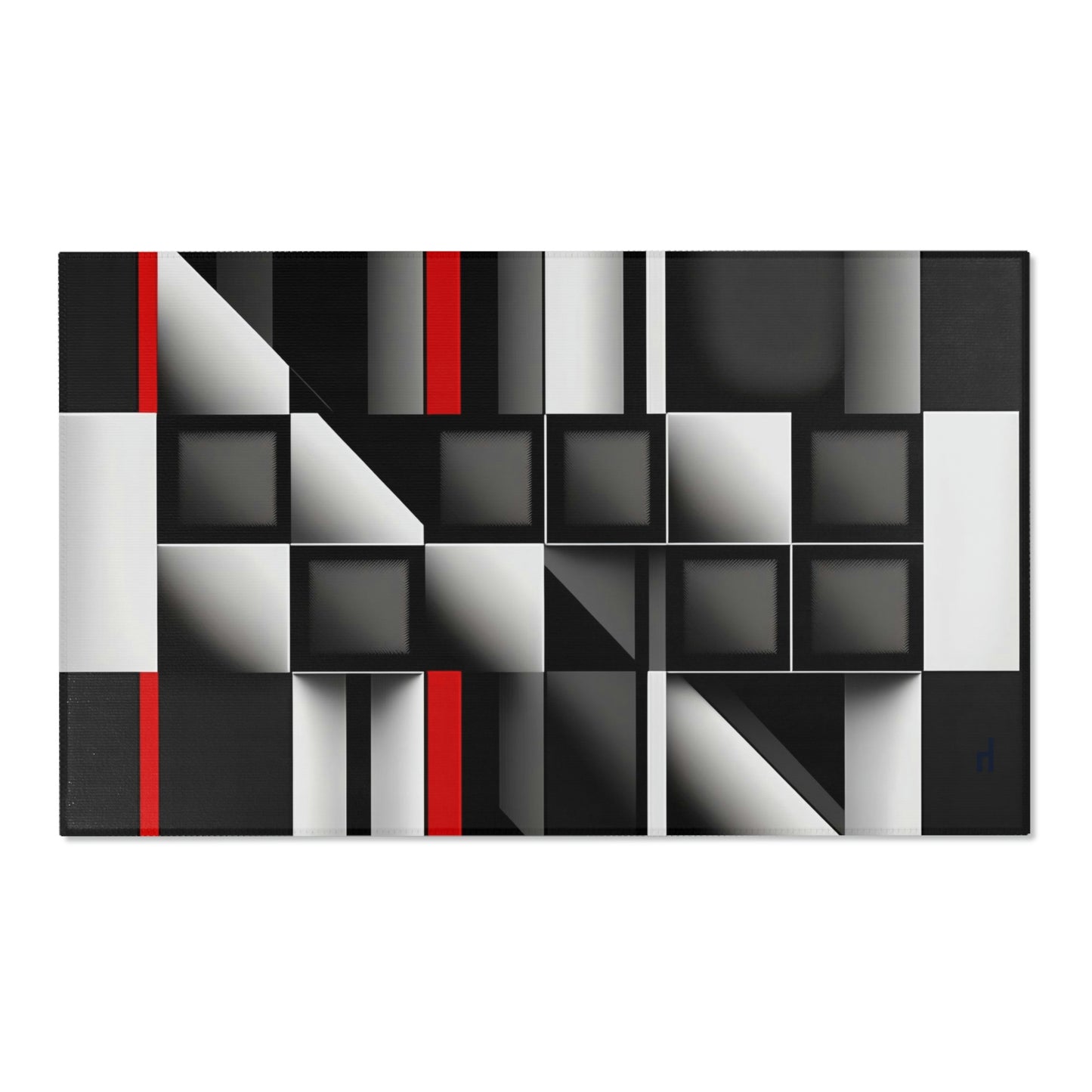 Geometric Hues: The Urban Contrast - Signature Area Rug