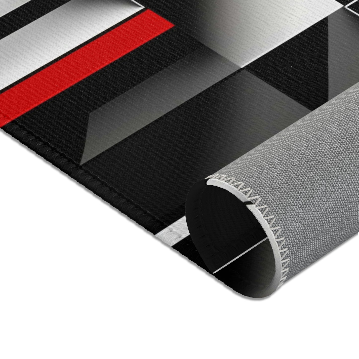 Geometric Hues: The Urban Contrast - Signature Area Rug