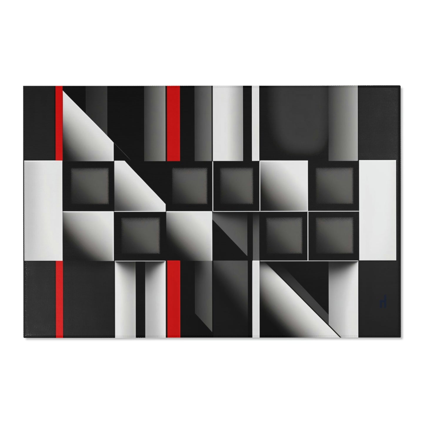 Geometric Hues: The Urban Contrast - Signature Area Rug
