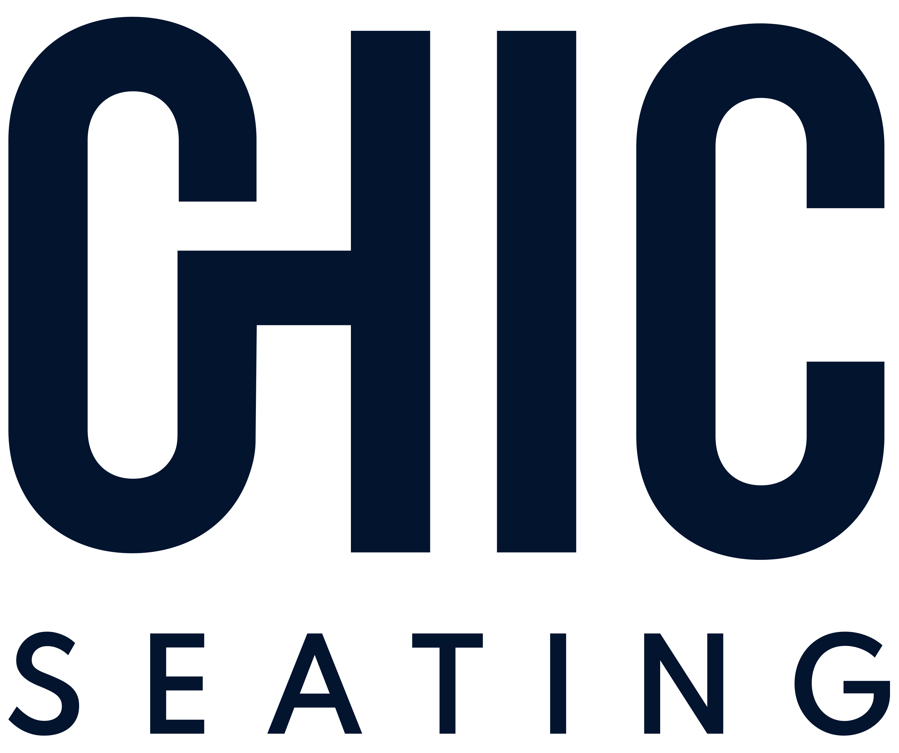 Chic Seating logo, The h in our logo is designed to be a barstool. It highlights our main product line while staying true to the vision of focusing on seating and items that go in an environment designed for seating